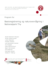 Forside til rapporten Program for Basisregistrering og naturovervågning i Nationalpark Thy