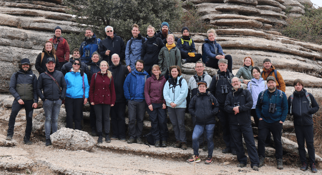 Group photo of CMEC at El Torcal National Park.