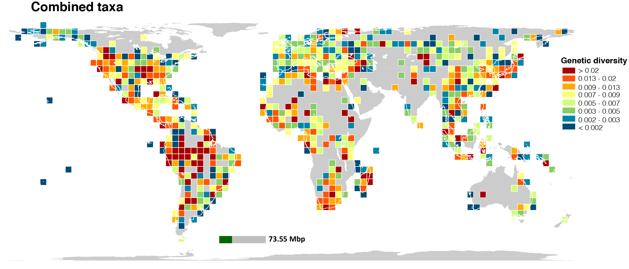Genetic diversity Map of the world